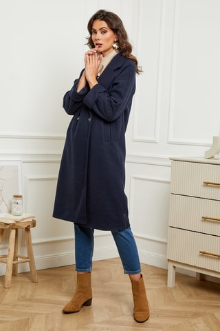 Sobretudo Azul-marinho