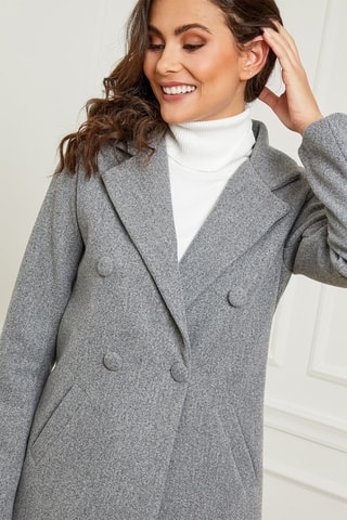 Sobretudo Cinzento-claro mesclado