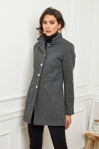 Jas Gemêleerd Antraciet