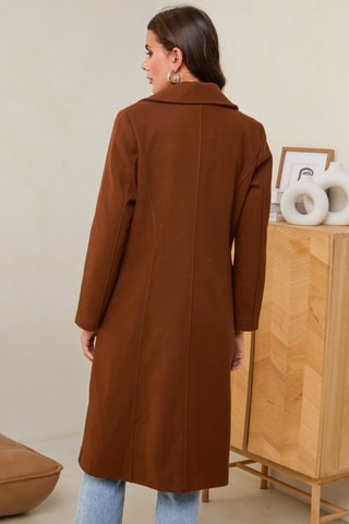 Sobretudo comprido - Castanho
