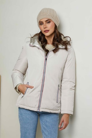 Dubbelzijdige Gewatteerde Jas Beige