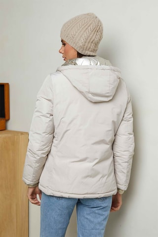 Dubbelzijdige Gewatteerde Jas Beige