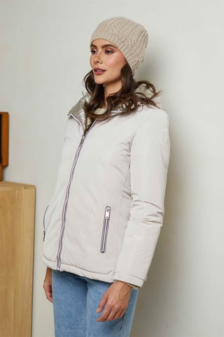 Dubbelzijdige Gewatteerde Jas Beige