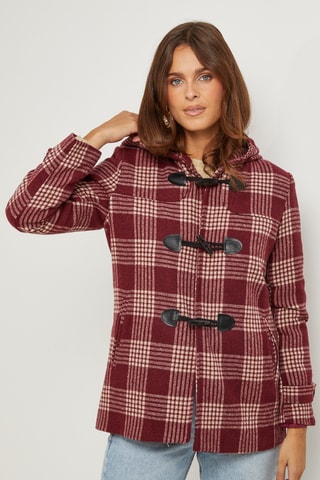 Jas met Capuchon - Bordeauxrood