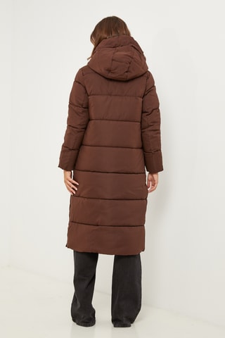 Gewatteerde Jas met Capuchon - Bruin