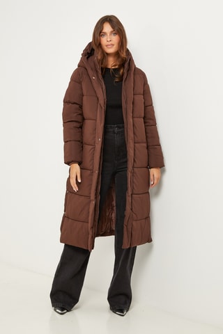 Gewatteerde Jas met Capuchon - Bruin
