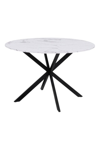 Mesa de jantar Soline - Branco e preto