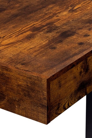 Mesa extensível Brixton - Imitação de madeira envelhecida e preto