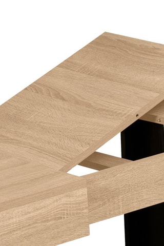 Mesa extensível Budapest - Imitação de madeira e preto