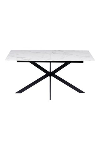 Mesa extensível Glam - Branco e preto
