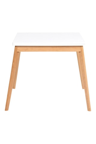 Mesa de refeição dobrável Scandi madeira e branco 80-160cm