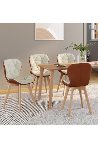 4 cadeiras em madeira Gladys - 46 x 79 x 50 cm