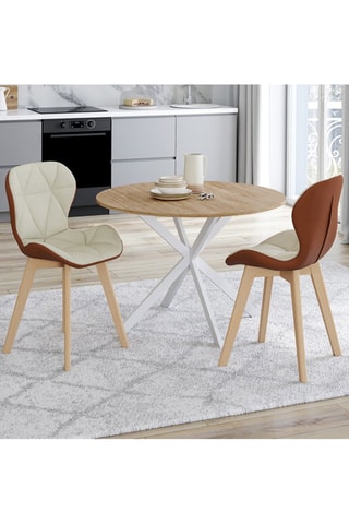 2 chaises en bois Gladys - 46 x 79 x 50 cm