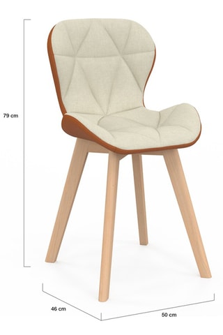 2 chaises en bois Gladys - 46 x 79 x 50 cm