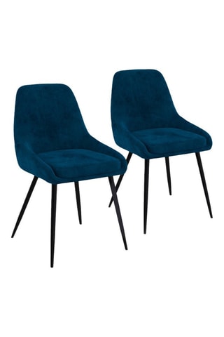 2 chaises Olivia - 47,5 x 79 x 54 cm - Revêtement en velours