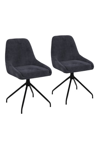 2 chaises Olivia - 47,5 x 79 x 54 cm - Revêtement en velours