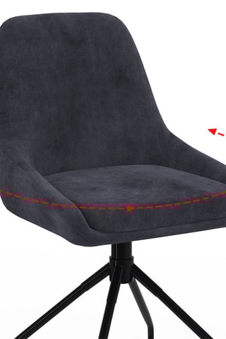 2 chaises Olivia - 47,5 x 79 x 54 cm - Revêtement en velours