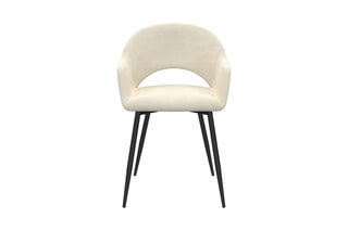 2 chaises Rebecca - 52 x 56 x 75 cm - Revêtement en velours