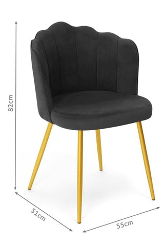 2 chaises Arielle - 55 x 82 x 51 cm