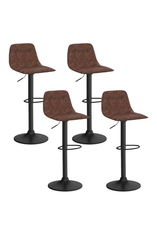 4 bancos de bar Edison - 39 x 83-104 x 42 cm