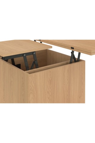 Mesa de centro extensível Tania e 4 pufes - 100 x 55/110 x 39/51 cm