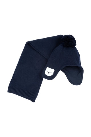 Aviator Muts en Sjaal - Marineblauw