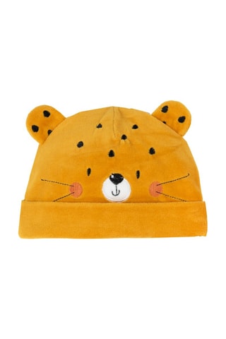 Muts met oortjes - Mosterdgeel