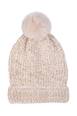 Muts met Pompon - Beige