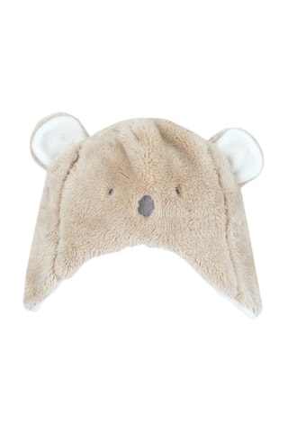 Muts met oortjes - Beige