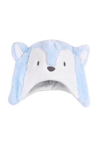 Muts met oortjes - Lichtblauw