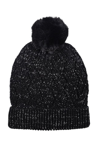 Muts met Pompon - Zwart