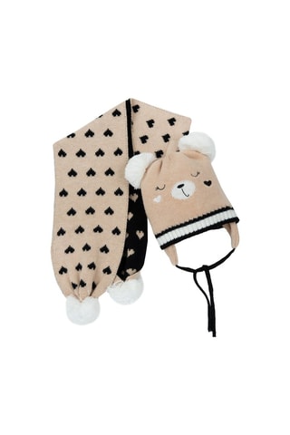 Muts en Sjaal - Beige