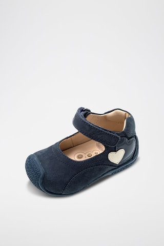 Leren Ballerina's - Blauw