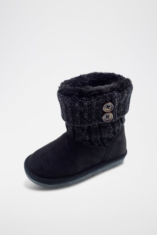 Gevoerde Enkellaarzen - Zwart