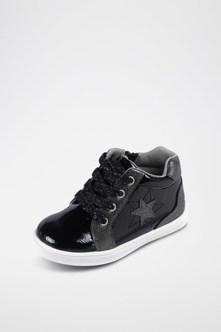 Gelakte Enkellaarzen - Zwart