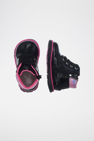 Gelakte Enkellaarzen - Zwart