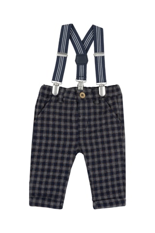 Wollen Broek Marineblauw