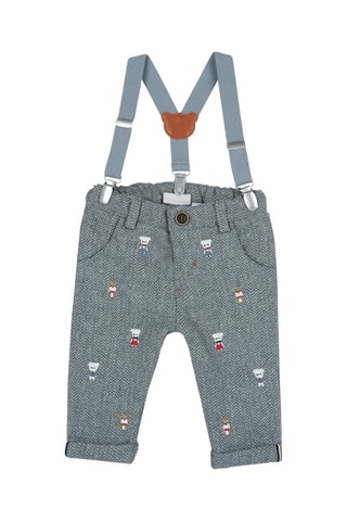 Broek met bretels - Grijs