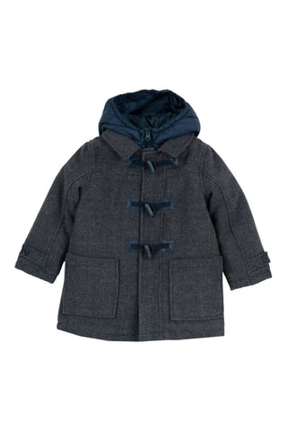 Wollen 2-in-1 Jas - Grijs en Donkerblauw