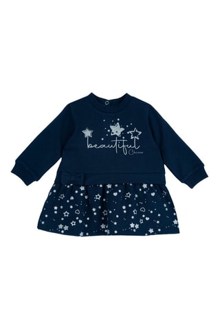 Jurk Trompe-l'œil - Donkerblauw