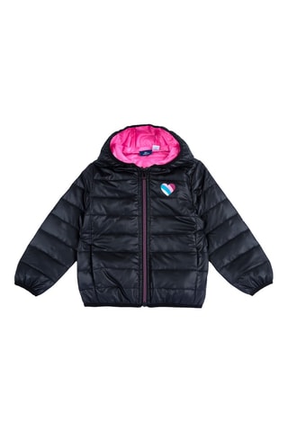 Gewatteerde Jas met Capuchon - Zwart