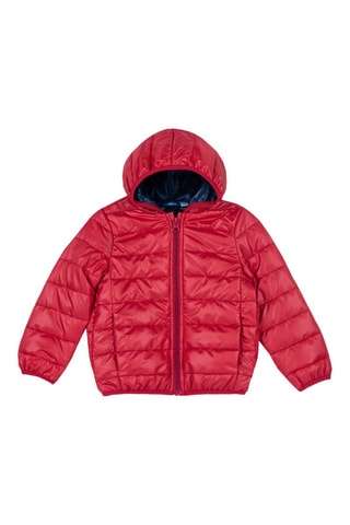 Gewatteerde Jas met Capuchon - Rood