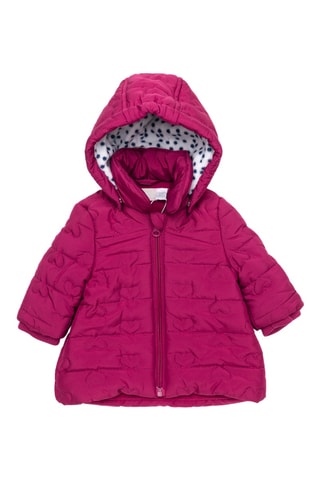 Gewatteerde Jas met Capuchon Fuchsia