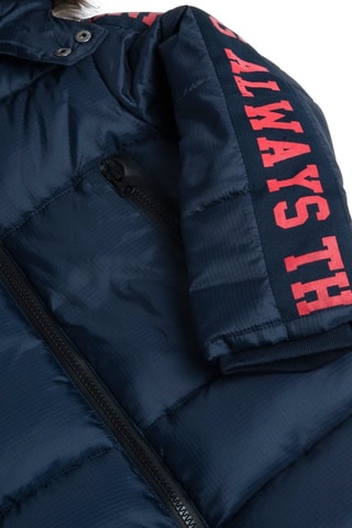 Gewatteerde Jas met Capuchon - Marineblauw