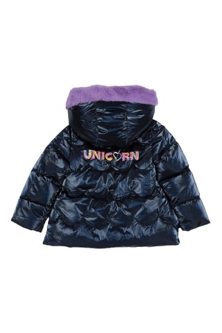 Gewatteerde Jas met Capuchon - Marineblauw