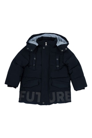 Gewatteerde Jas met Capuchon - Zwart