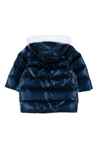 Gewatteerde Jas met Capuchon - Marineblauw