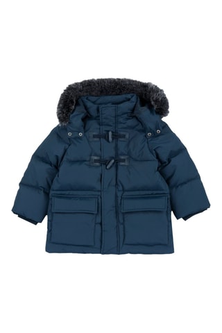 Gewatteerde Jas met Capuchon - Marineblauw