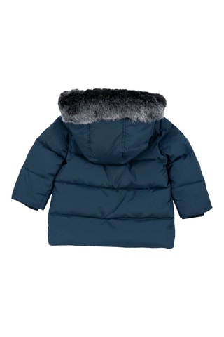 Gewatteerde Jas met Capuchon - Marineblauw