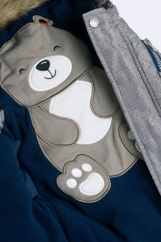 Gewatteerde Jas met Capuchon - Grijs